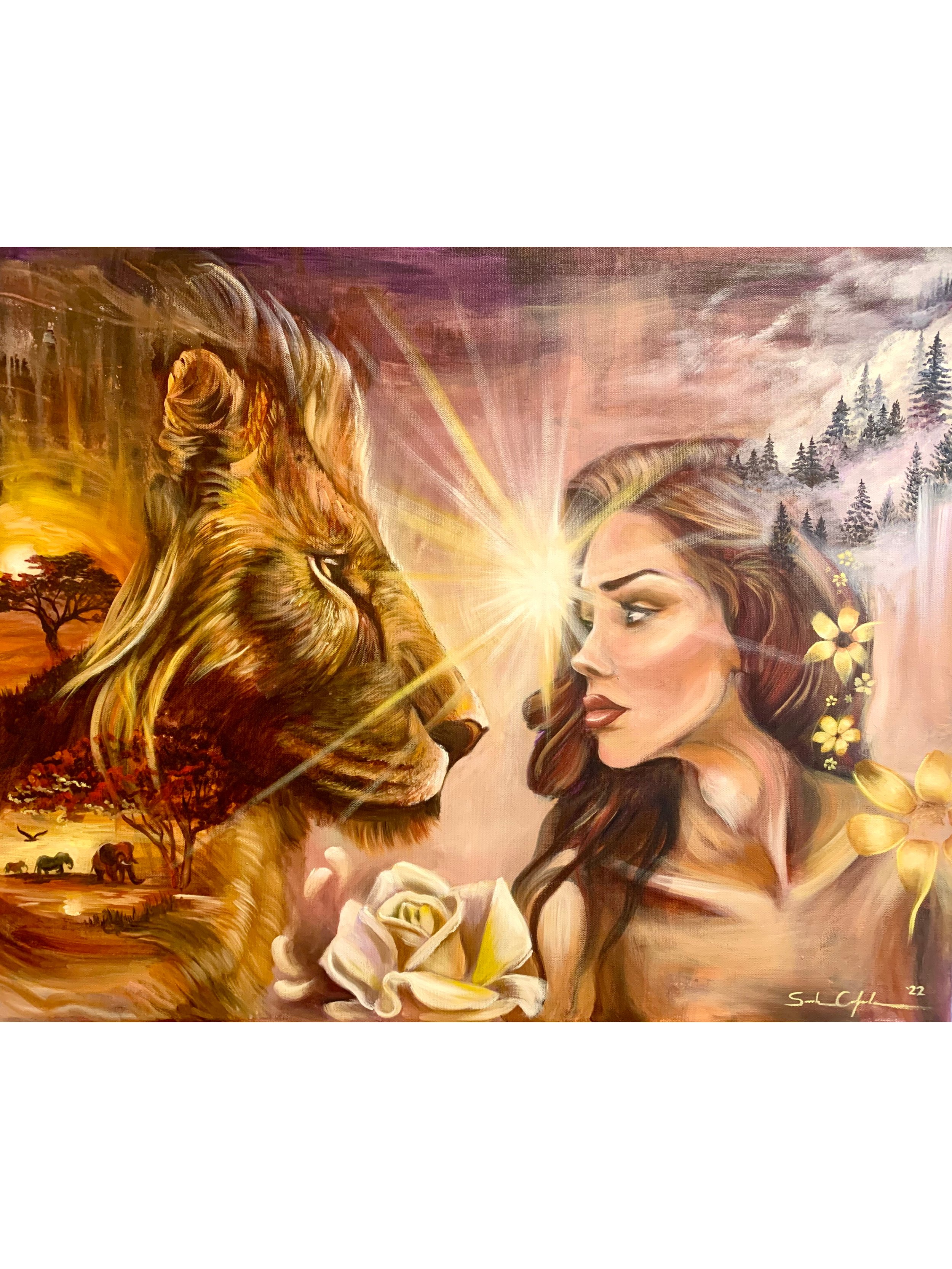 Golden Hour — Acrylic Earth - Art by Sarah Calzada